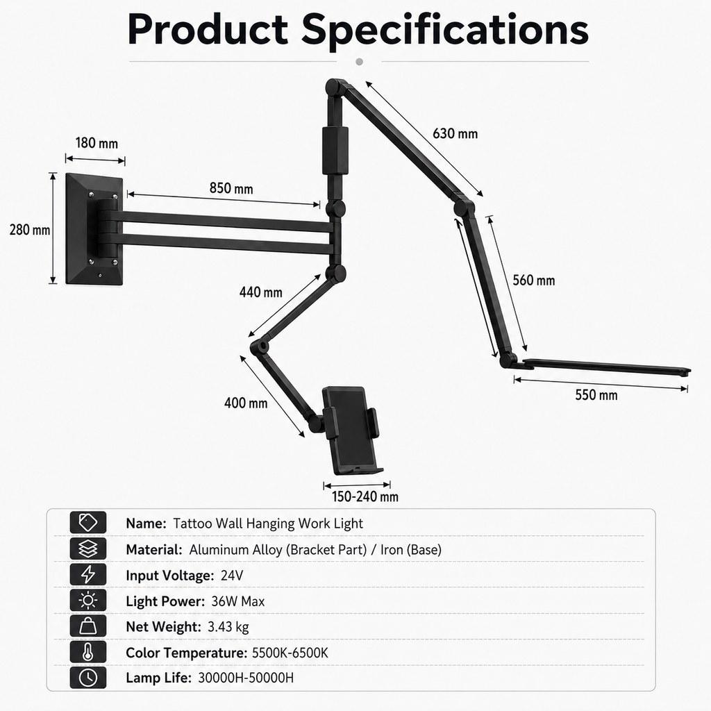 Multifunctional and convenient work lamp---Wall mounted light