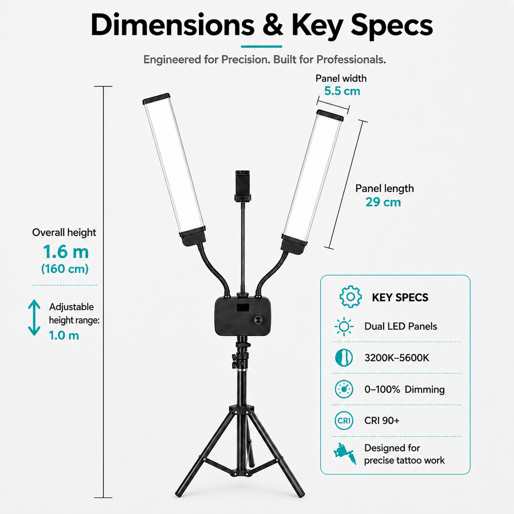 INKSOUL Flexible Double Arms LED Fill Light